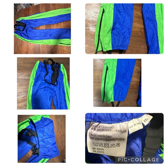 Teknic vintage motorcycle rain gear full suit: jacket/pants size XXL - Picture 4 of 15